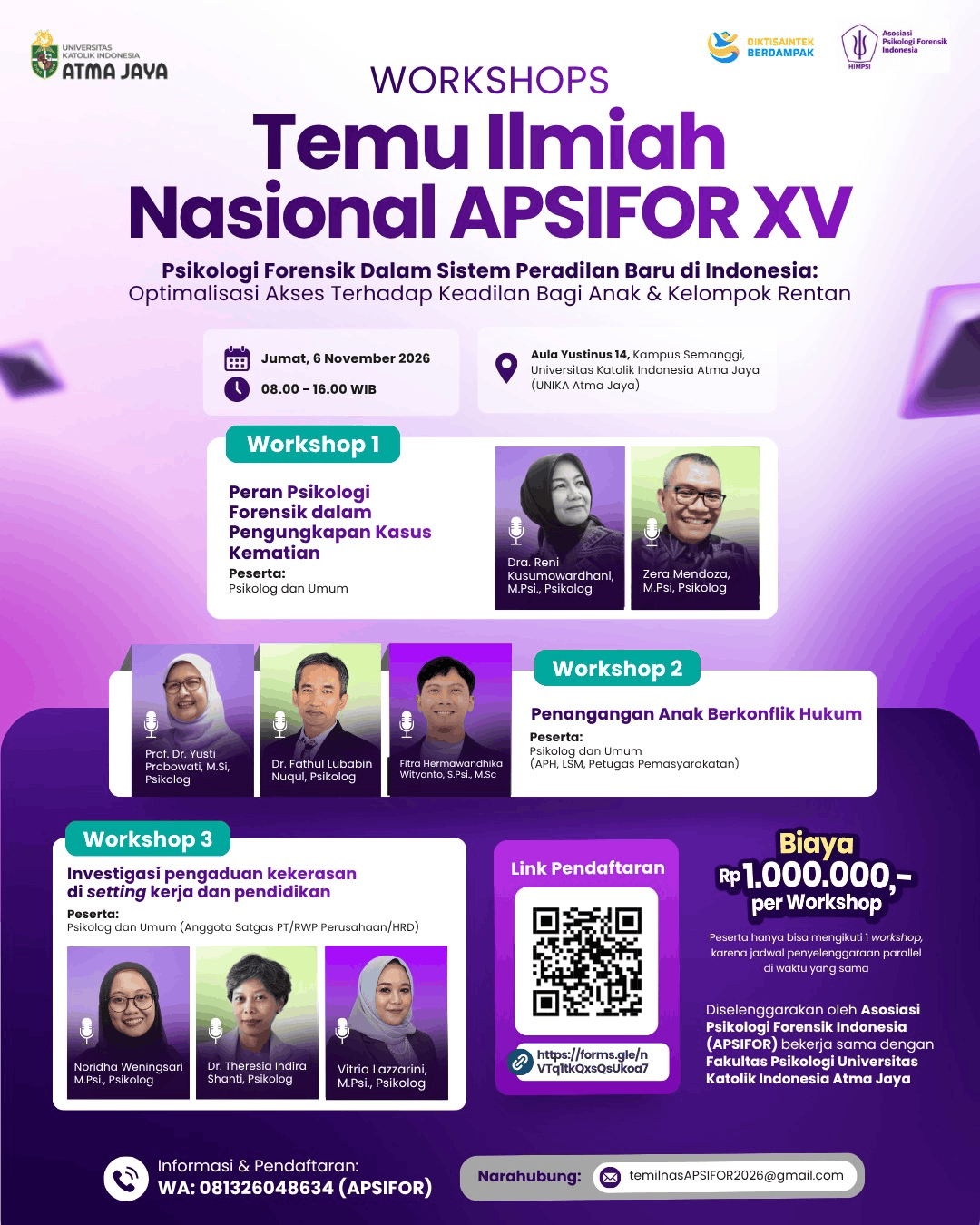 Flyer Workshop Temu Ilmiah Nasional APSIFOR XV