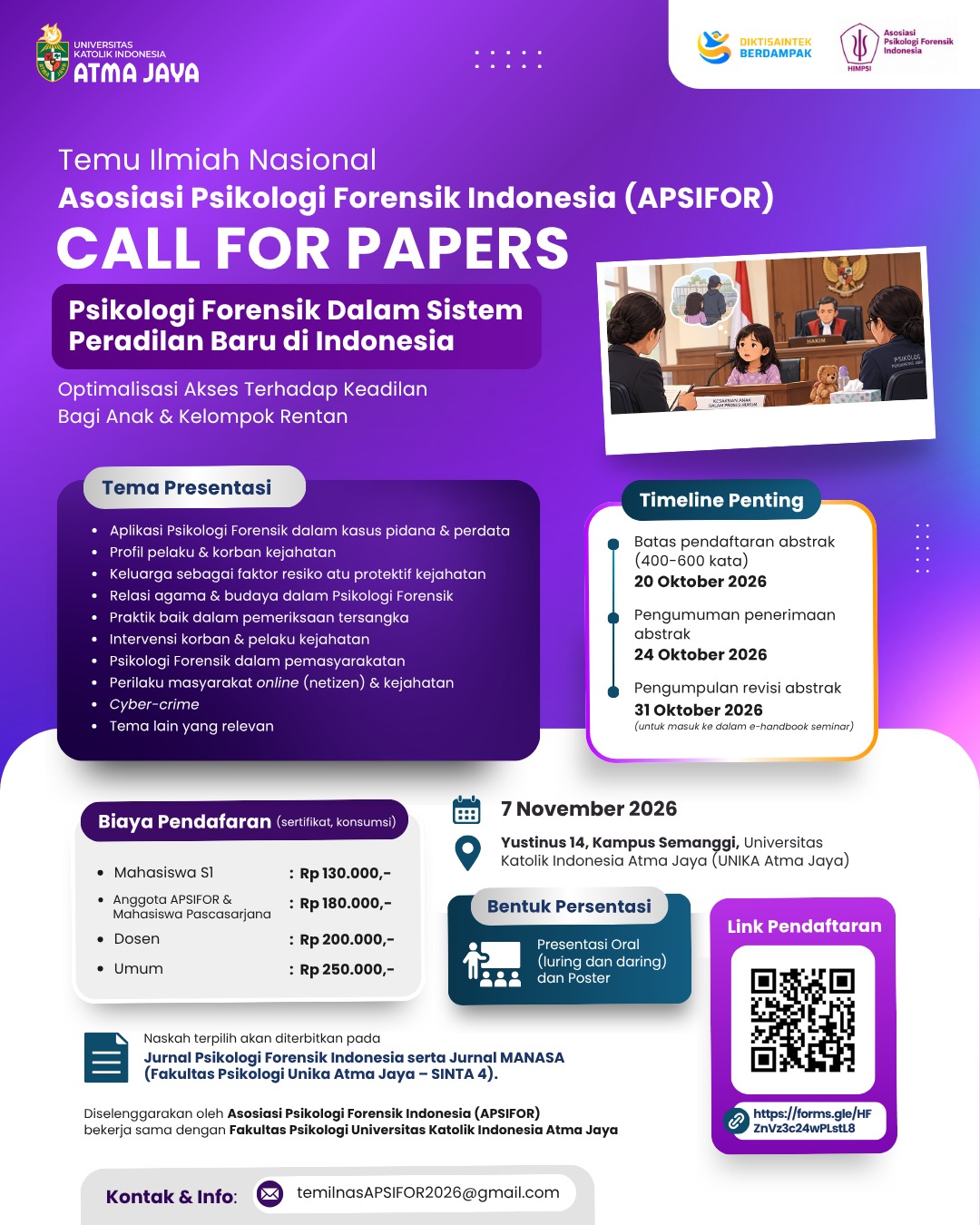 Call for Papers APSIFOR