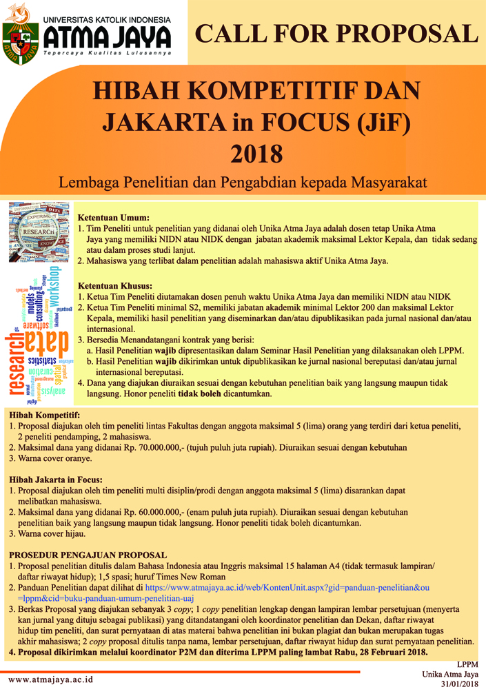 Poster Kompetitif dan JiF UAJ 2018
