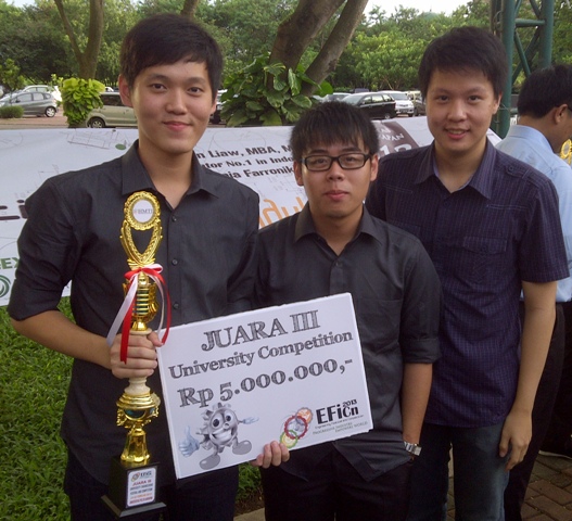 Tiga mahasiswa Prodi Teknik Harumkan nama UAJ